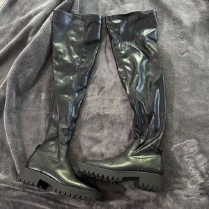 Black Over-the-Knee Women's Boots
